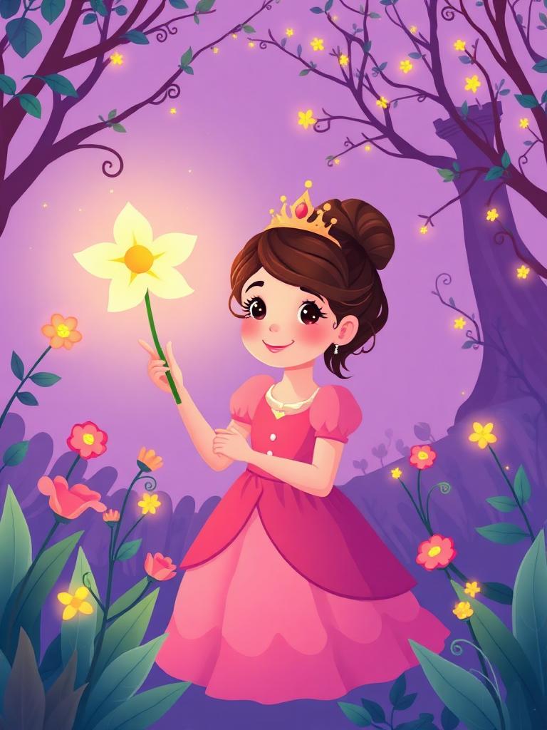 Princess and the Glowing Flower personalised storybook cover